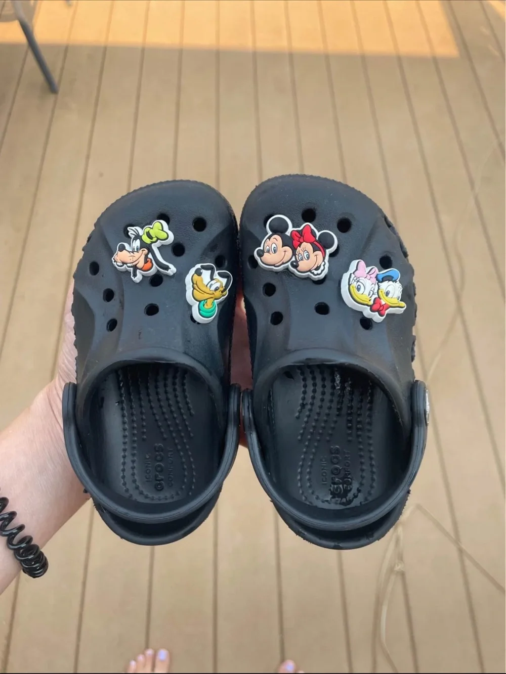 CROCS Kids Black Clog with Disney Character Jibbitz